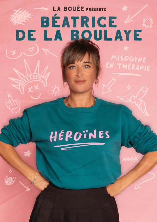 Affiche du spectacle Héroïnes de Béatrice de La Boulaye en tournée