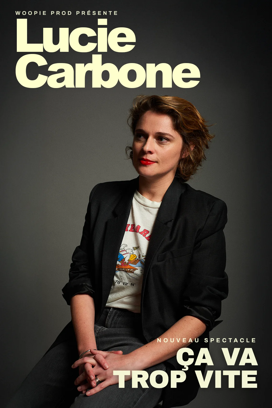 Affiche du nouveau spectacle de Lucie Carbone en tournée